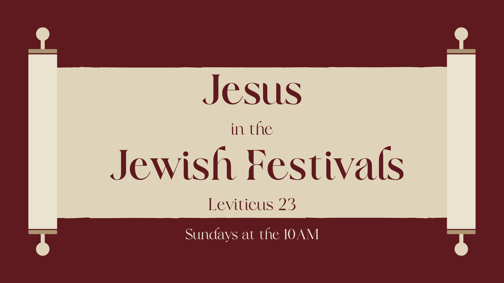 Jesus in the Jewish Festivals
